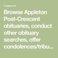 appleton post crescent obituaries